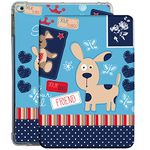 DuraSafe Cases for iPad 9.7 5th 6th Gen Air 1st 2nd Generation [iPad 5 6 Air 1 2] A1893 A1822 A1566 A1474 MH2V2HN/A MRM52HN/A TPU Ultra Slim Printed Flip Case with Corner Protection - Puppy Friend