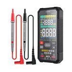 Digital Multimeter True RMS Smart Voltmeter NCV Voltage Meter 6000 Counts Tester Tests Ohm Amp Temperature Capacitance Frequency Auto Range for Electrical Testing & Automotive Circuit (HT127B)