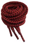 Round Strong Hiking/Walking Boot Laces Red and Black 140cm