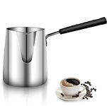 Funito 600ML/20oz Turkish Coffee Pot – 304 Stainless Steel Coffee and Butter Warmer, Premium Milk Warmer and Milk Pot with Spout