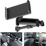 Car Headrest Tablet Mount, Timewall Backseat Seat Universal Tablet Cell Phone Holder 360° Swivel Rotating Adjustable Stretchable for iPad iPhone, Samsung, Nintendo Switch, 5-11" Tablet Phone Black