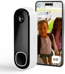 Arlo HD Doorbell Camera Wireless, Outdoor WiFi Video Doorbell, Motion Sensor CCTV Camera Systems, 6 Month Battery Operated Security Camera, Night Vision, Arlo Secure Trial Included, White, UK