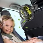 HUENLYEL USB Car Seat Fans for Backseat Baby, Electric 5V USB Car Cooling Fan for Car Rear Seat Baby Kids Passengers(USB Powered Only, No Battery)