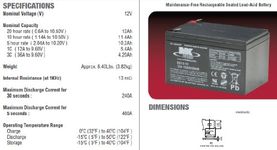 2 X MK Power AGM Mobility Scooter Batteries 12V 12Ah