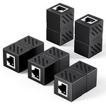 UGREEN RJ45 Connector Extender(5 Pack), Cat7 Cat6 Cat5e 8P8C LAN Ethernet Cable Adapter, RJ45 Coupler Adapter Ethernet Extender, Network Female to Female Ethernet Coupler with Thunder Protection