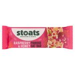 Stoats - Raspberry & Honey Porridge Oat Bars (24 x 42g), High-Fibre Oat Cereal Bars, Healthy Breakfast & Snack Option, Natural Ingredients, No Artificial Additives