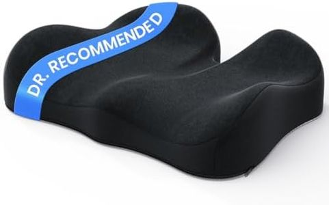 Benazcap Ergonomic Seat Cushion -Large Memory Foam Office Chair Cushion Seat Pad - Sciatica & Lower Back Pain Relief - Car Seat Cushions for Driving Seat Cushions