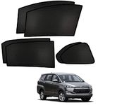 Auto Addict Fix Car Window Sunshades (Side Windows,Non Magnetic) for Toyota Innova Crysta