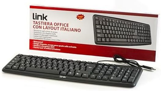LINK TASTIERA ITALIANA USB 108 TASTI COLORE NERO