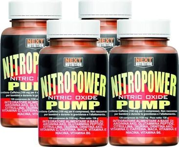 Hyper Nitro Power Pump 4 x 120 CPR - Pre Workout, Massa Muscolare - Stimola Ossido Nitrico con Vitamina C, Maca Peruviana, Vitamina E, Arginina, Citrullina, Glutammina, Acetil l Carnitina e Caffeina