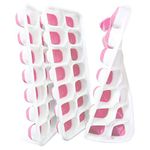 VEHHE Ice Cube Molds Silicone, Ice Cube Trays with Lid,Square Ice Cube Molds, Square Silicone Ice Cube Trays with Removable Lid, Flexible 14-Ice Cube Trays for Cocktail, Freezer(Pink)