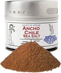 Ancho Chile Sea Salt | Gourmet Infused Salt | Authentic Artisanal Seasoning | Non GMO, All Natural | Handmade in Small Batches in USA | Ultra Premium, Sustainably Sourced | GLP-1 Friendly | Magnetic Tin | 2.8 Ounce | Gustus Vitae | #11