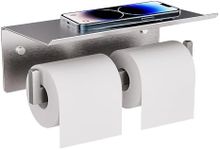 Double Toilet Paper Holder with She