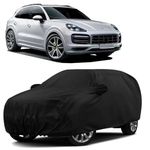 Sulfar 100% Water Resistant Car Body Cover Compatible with Mirror for Porsche Cayenne (Triple Stitched, Full Bottom Elastic, Black)