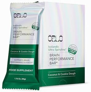 ORLO BRAIN PERFORMANCE BAR – Vegan Protein Bars for Brain & Energy Support – Focus & Memory, Pre & Post Workout Recovery – Gluten Free Snack with L-Theanine, Lions Mane, Spirulina & More (12 Bars)