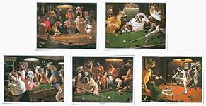 Homegames Pool Table Pictures Dogs Playing Pool 5 x Iconic Prints