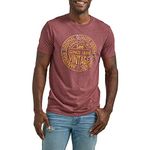 Lee Men's Short Sleeve Graphic T-Shirt, Burgundy Heather Vintage Denim, Small