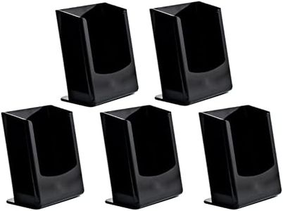 Garnet - 5 pz Portatovaglioli da Bar in plastica Nero – Set da 5 pz - 100% Made in Italy