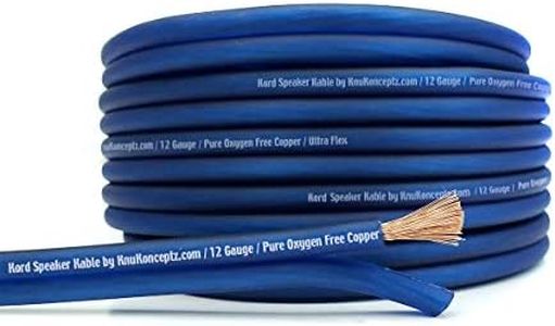 KnuKonceptz Kord Kable 12 Gauge Oxygen Free Copper Speaker Wire Cable 15M (50Ft)