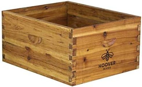 Hoover Hives Beeswax Coated Deep Hive Box - Durable Wooden Beekeeping Equipment for 10-Frame Langstroth Hives (No Frames or Foundations) (10)