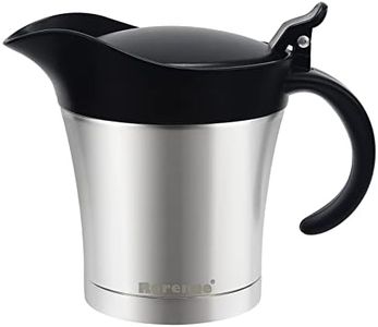 Rorence Stainless Steel Double Insulated Gravy Boat/Sauce Jug 16 Ounce Capacity
