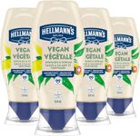 Hellmann's Vegan Dressing & Spread for burgers and salads Certified Vegan gluten-free mayonnaise type condiment 340 ml 4 count