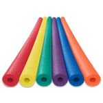 Oodles of Noodles Deluxe Foam Pool Swim Noodles - 6 Pack Asst 52 Inch Wholesale Pricing Bulk Pack and Free Connector