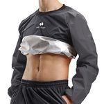 HOTSUIT Men's Jacket Sauna Suit Weight Loss Gym Workout Sweat Jacket, Grey, 2XL