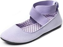 Alpine Swiss Peony Womens Ballet Flats Elastic Ankle Strap Shoes Lilac 8 M US