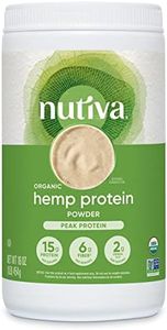 Nutiva Organic Cold-Pressed Raw Hemp Seed Protein Powder, Peak Protein, 16 Oz, USDA Organic, Non-GMO, Whole 30 Approved, Vegan, Gluten-Free & Keto, Plant Protein with Essential Amino Acids