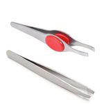 Midazzle Face Accessories (Tweezer + Slant Tip Tweezer) - Combo Pack of 2