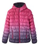 Krumba Girl's Zip Off Gradient Water Resistant Puffer Jacket Purple 140