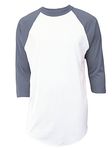 Soffe womens Baseball T-shirt softball jerseys, White/Gunmetal, Medium US