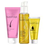 Namyaa Haldi Chandan Intimate Hygiene Wash & Hair Removing Cream & Natural Lip Serum/Balm/Lightener/Moisturizer For Lip Lightening/Brightening/Toning/Moisturizing, 30 g