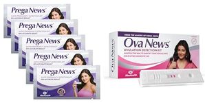 Prega News (5 packs) & Ova News Combo | Easy to Use Test Kits | Accurately Track Ovulation & Detect Pregnancy
