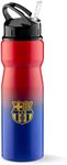 FC Barcelona Water Bottle with Straw Metal Water Bottle for Football Fans Sports Work School Gym Football Gifts for Him