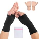 360 RELIEF Wrist and Thumb Support - Compression for Comfort and Stability | Joint Support, Sports, Hand Movement Enhancement | for Men and Women | 1 Pair - 2 PCS, X-Large, Black with Mesh Laundry Bag