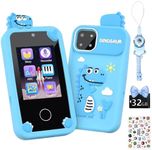 Muiefe Kids Phone for Boys, 2.8 Inch Touchscreen Kids Smart Phone with Dual Camera, 32G Card, Dinosaur Toy Mobile Phone Christmas Birthday Gifts for 3 4 5 6 7 8 9 Year Old Boys