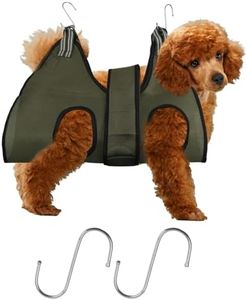 Hamaca para el Cuidado de Mascotas, Hamaca de Aseo para Perros Gatos, Bolsa de Sujeción para Peluquería Canina para Mascotas Recorte de Uñas Cuidado de los Oídos (S, Verde Militar)