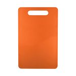 Fotouzy Plastic Utility Cutting Board with Handles, Food Safe PP Material, BPA Free, Dishwasher Safe, Thick Chopping Board, Large Size, Easy Grip Handle, for Kitchen (Orange)