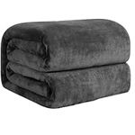 Dark Grey King Luxury Super Soft Plush Flannel Fleece Blanket 220cm X240cm