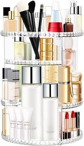 Withosent 360° Porta Trucchi Rotante, Organizer Trucchi Multifunzione, Make Up Organizer Ripiani Regolabili, Contenitori Cosmetici Organizer, per Profumo Creme Pennelli per Il Trucco