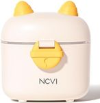 NCVI Formula Dispenser On the Go, Portable Baby Travel Milk Powder Formula Container Holder to Go with Scoop Suitable for Diaper Bag Backpack, Ready to Brew Milk Newborn Infant (White Sheep)