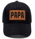 Best Dad Ever Hat - Dad Hat Fathers Day Birthday Gifts for Dad Papa from Daughter Son Black Trucker Hat, Papa-1, One Size