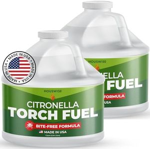 Houswise Tiki Torch Fuel (2 x 1 Gallon) - Citronella Oil for Tiki Torches for Outside, Lantern Liquid Paraffin Lamp Oil Fuel, Scented Lamp Outside Citronella Torches Outdoor Paraffin