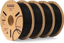 ELEGOO PLA+ Filament 1.75mm Black 4KG, 3D Printer Filament, Dimensional Accuracy +/- 0.02 mm, Tough & High Strength, Compatible with Most FDM Printers White(1KG/Spool, 2.2 lbs)