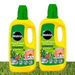 2 x Miracle-Gro Pour & Feed Liquid Plant Food 1 Litre with a Thank You Sticker - Ready To Use