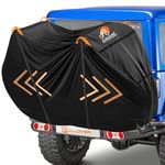IC ICLOVER Bike Cover for Transport on Rack, Bicycle Covers for 2 Bikes on Rear Bike Rack, 600D Outdoor Storage Bike Travel Cover on Car Bike Rack