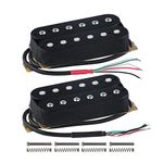 FLEOR Electric Guitar Humbucker Pickups Double Coil Guitar Bridge Pickup & Neck Pickups Set - Black