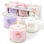 CHILLFLAME Candles Gifts for Women, Scented Candles Gift Set for Her, 3 Scented Votive Candles, Birthday Gifts for Women/Men (Pink+Purple+White, 200g)